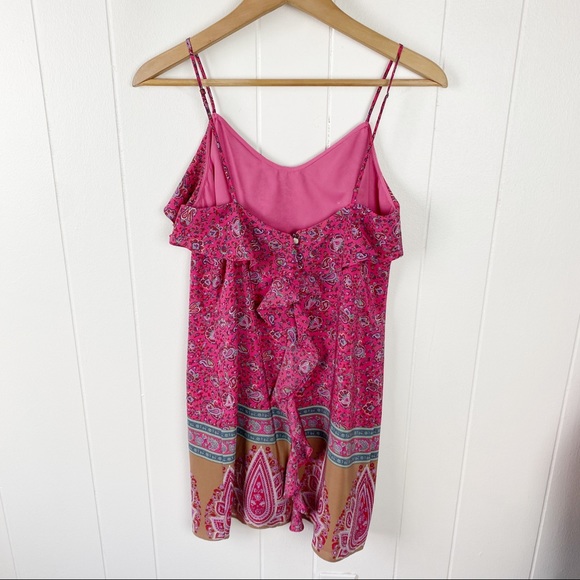 Tibi Silk Paisley Print Spaghetti Strap Dress sz 2 - Picture 4 of 7